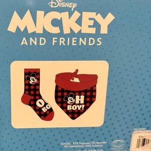 NWT Disney Dog Bandana and Human Socks